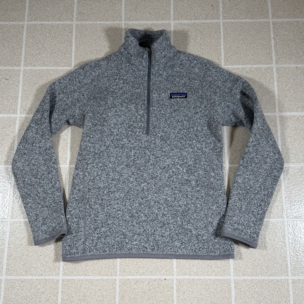 Patagonia 1/4 Zip Fleece Grey Jacket Women's Small Better Sweater Gorpcore